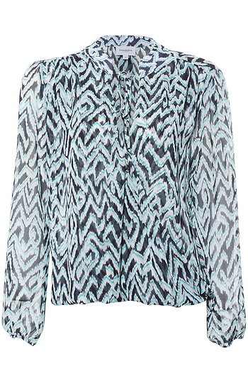 Printed Surplice Blouse Slide 1