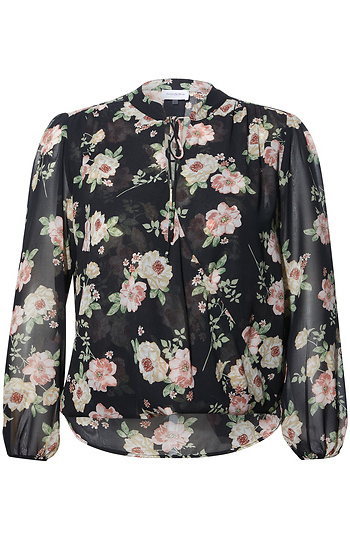 Chelsea Floral Chiffon Surplice Top Slide 1