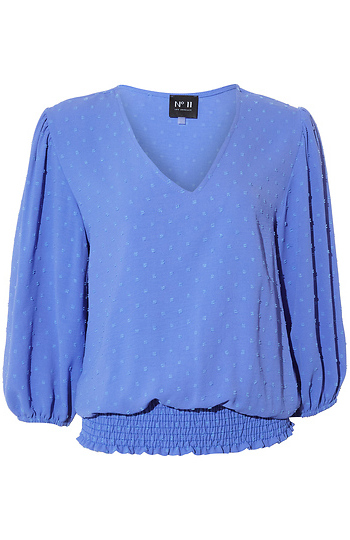 3/4 Sleeve Swiss Dot Top Slide 1