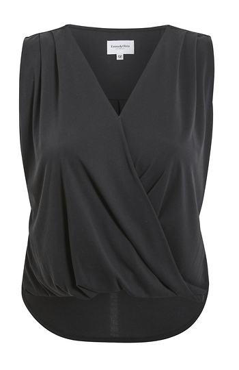 Sleeveless Surplice Top Slide 1