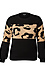 Animal Print Block Long Sleeve Top Thumb 1