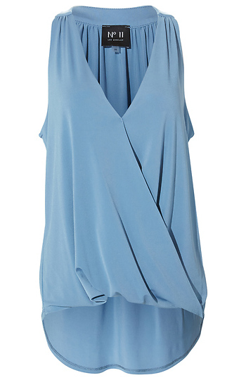 Sleeveless Surplice Top Slide 1