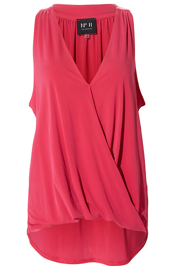 Sleeveless Surplice Top Slide 1