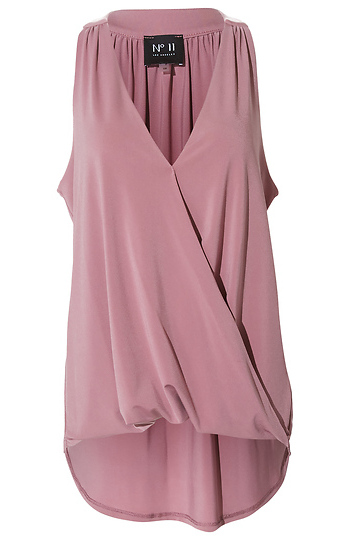 Sleeveless Surplice Top Slide 1