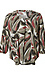 V Neck Printed Blouse Thumb 1