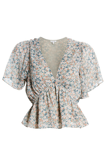 Floral Peplum Top Slide 1