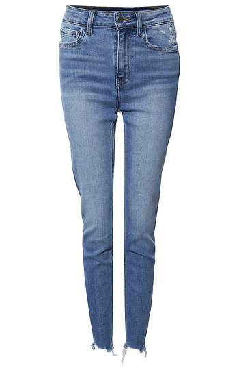 High Rise Crop Ankle Jean Slide 1