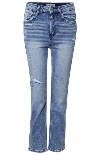 High Rise Crop Slim Straight Slide 1