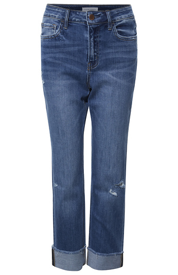 High Rise Straight Leg with Cuffs Slide 1