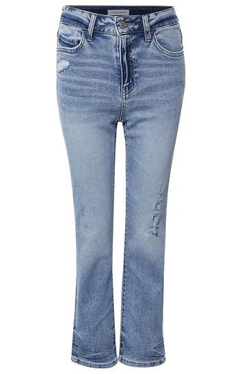 High Rise Slim Straight Jean Slide 1