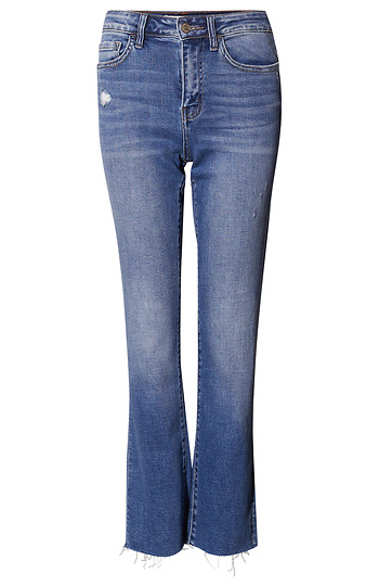 High Rise Slim Straight Jean Slide 1