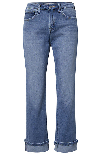 Mid Rise Straight Leg Denim Slide 1