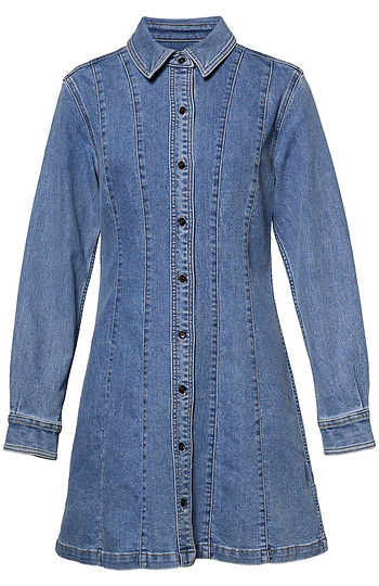 Long Sleeve Denim Dress Slide 1