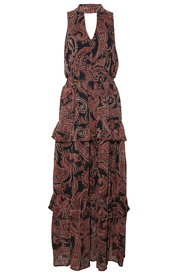 Halter Neck Printed Maxi Dress Slide 1