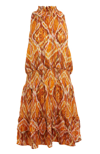 High Neck Printed Mini Dress Slide 1