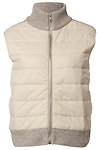 Puffer Vest with Knit Contrast