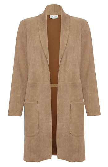 Open Front Long Coat Slide 1