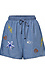 Embroidered Tie Waist Shorts Thumb 1