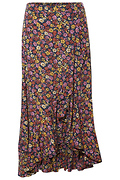 Split Hem Floral Midi Skirt