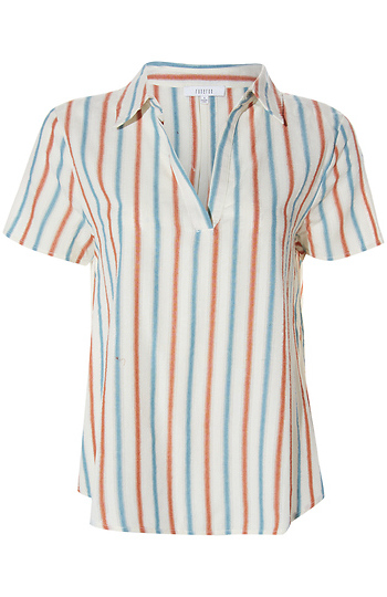 Collared Stripe Top Slide 1