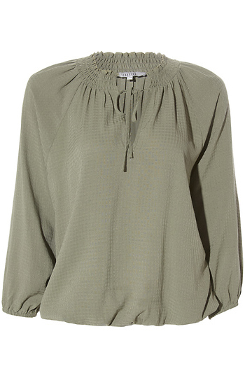 Split Neck Blouse Slide 1