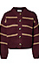 Fluffy Striped Cardigan Thumb 1