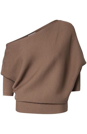 Slightly One Shoulder Off Sweater Slide 1