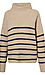 Fluffy High Neck Striped Hem Sweater Thumb 1