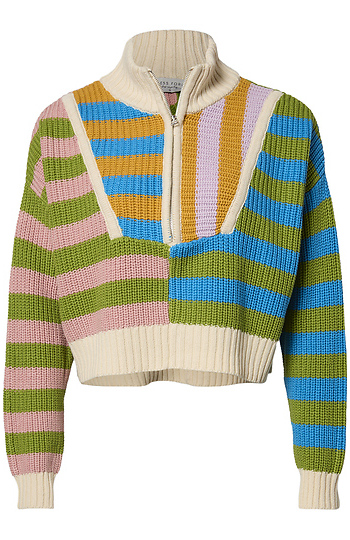 Multi Color Collared Sweater Slide 1