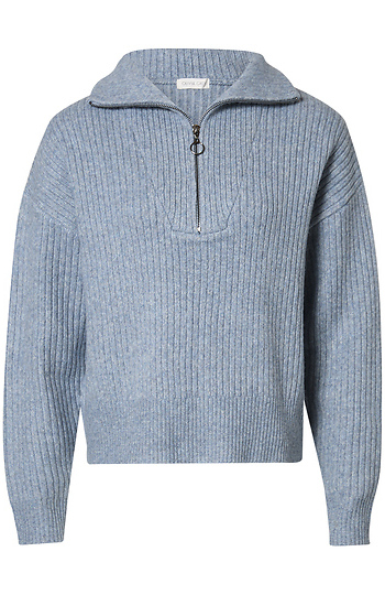 Half Zip Ribbed Sweater Slide 1