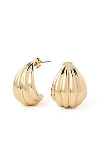 Ribbed Dome Earrings Slide 1