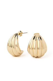 Ribbed Dome Earrings Slide 1
