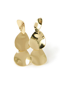 Tiered Pressed Drop Earrings Slide 1
