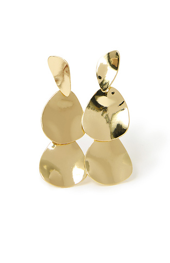 Tiered Pressed Drop Earrings Slide 1