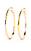 Geo Etched Hinge Back Hoop Earrings Thumb 1
