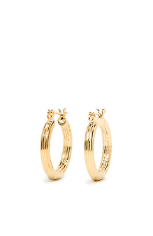 Etched Hinge Hoop Earrings Slide 1