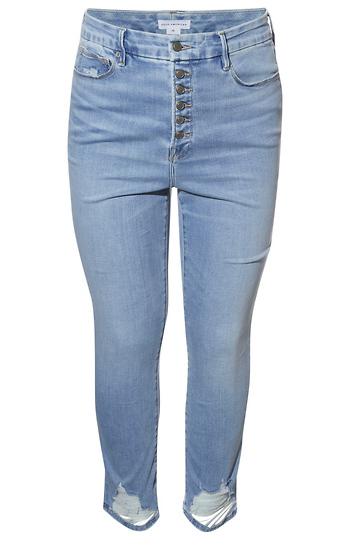 Good American Exposed Button Denim Slide 1
