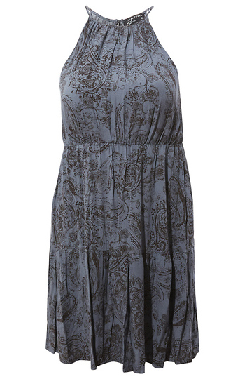 Sleeveless Paisley Dress Slide 1
