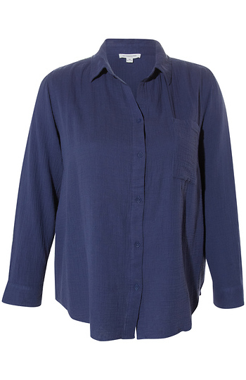 Beach Lunch Lounge Single Pocket Button Up Slide 1