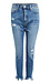 High Rise Fray Hem Denim Thumb 1