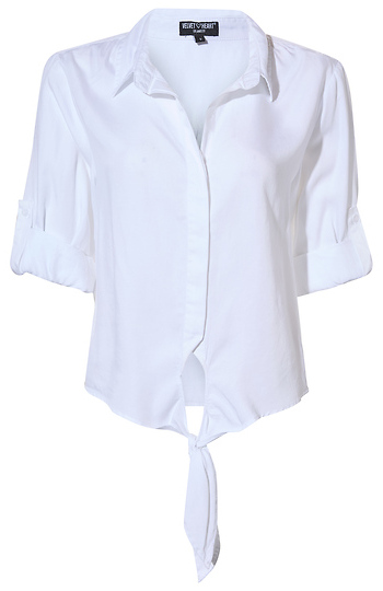 Tie Front Button Down Slide 1