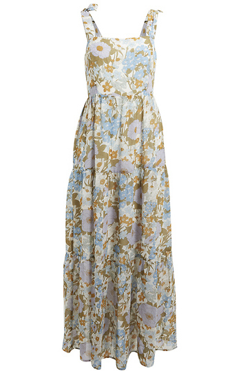 Tie Strap Floral Maxi Dress Slide 1