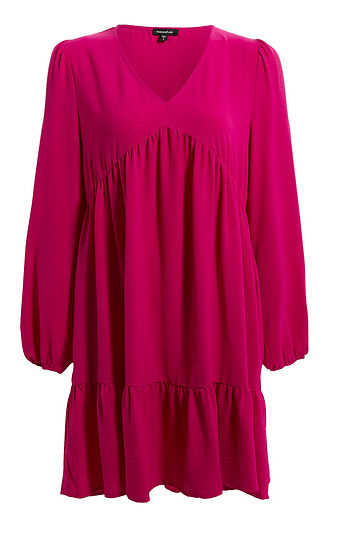 Long Bishop Sleeve Mini Dress Slide 1