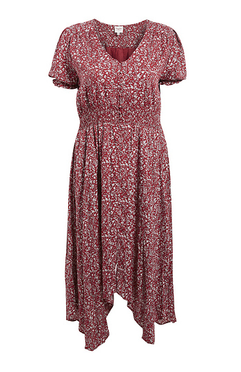Smocked Waist Midi Dress Slide 1