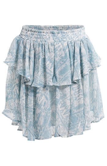 Double Ruffle Mini Skirt Slide 1