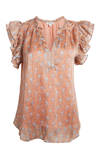 Ruffled Sleeve Top Slide 1