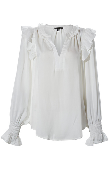 Satin Ruffle Blouse Slide 1