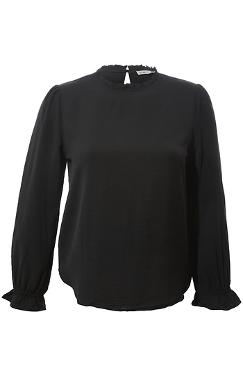 Mock Neck Ruffle Detail Blouse Slide 1