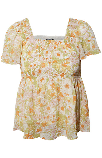 Square Neck Floral Top Slide 1