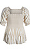 Smocked Striped Peplum Top Thumb 2